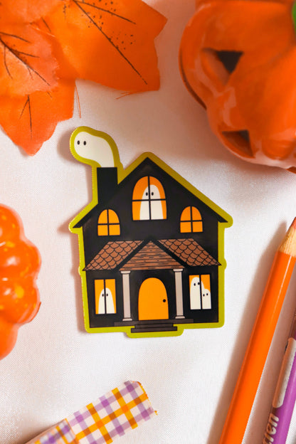 Haunted House | Glossy Waterproof Vinyl Sticker