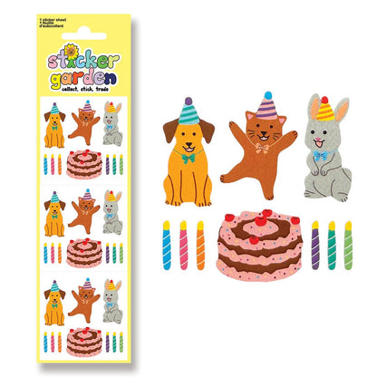 Classic Birthday Pet Sticker Sheet for Kids