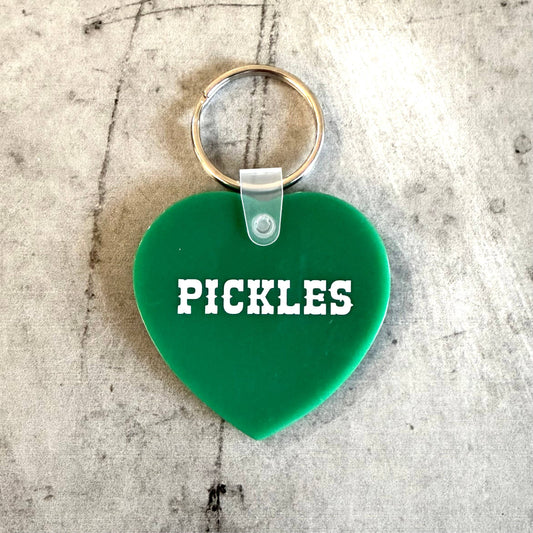 Pickles Heart Keychain