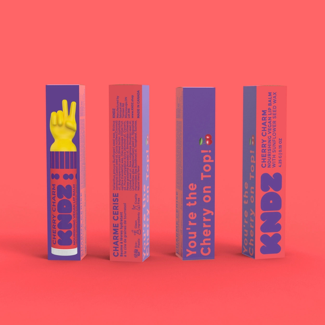 Peace Cherry Charm Vegan Lip Balm