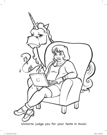 Unicorns Are Jerks Colouring Book