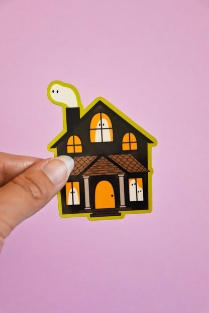 Haunted House | Glossy Waterproof Vinyl Sticker