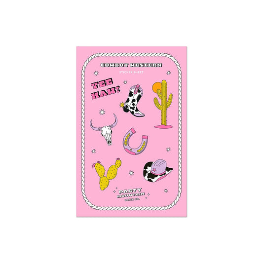 Cowboy Western Sticker Sheet