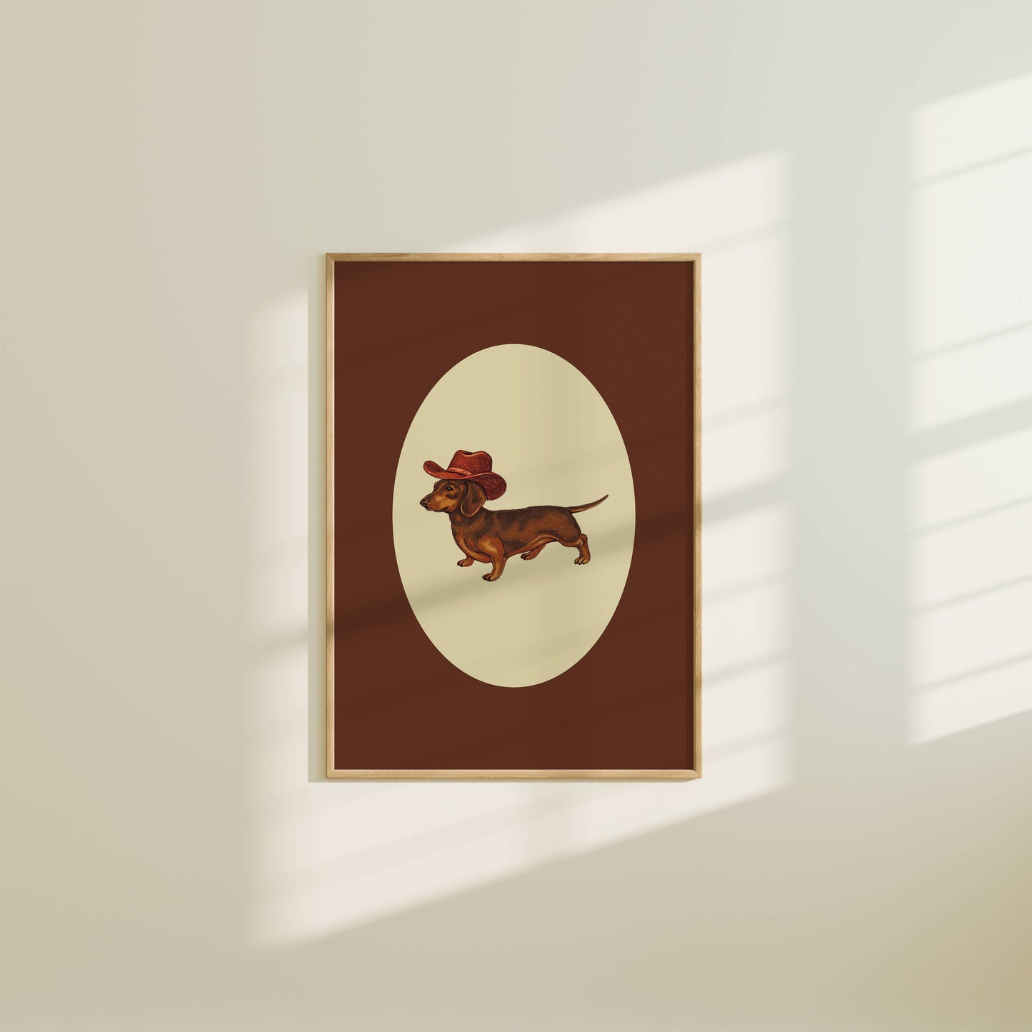 Western Dachshund Wall Art Print 5"x7"