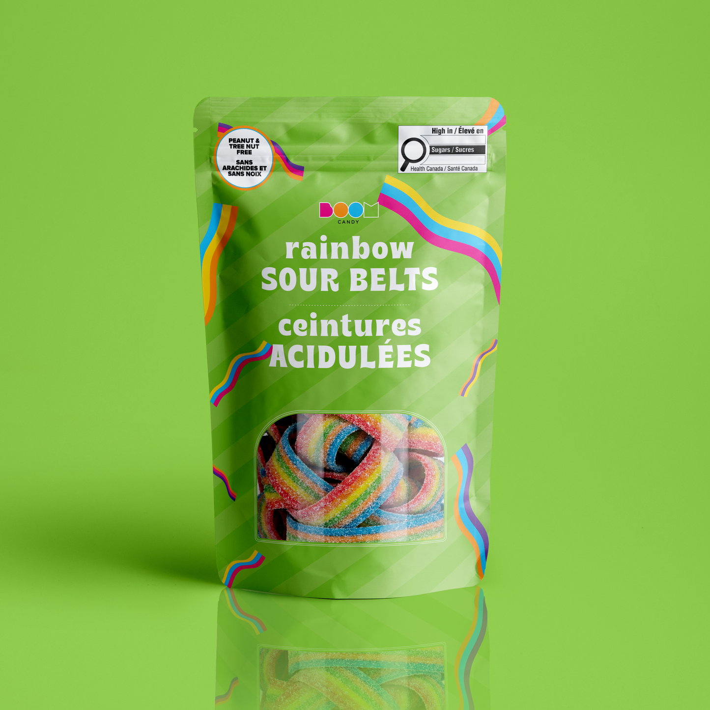 Sour Rainbow Belts | Tangy Fruity Chewy Sweets | 325g