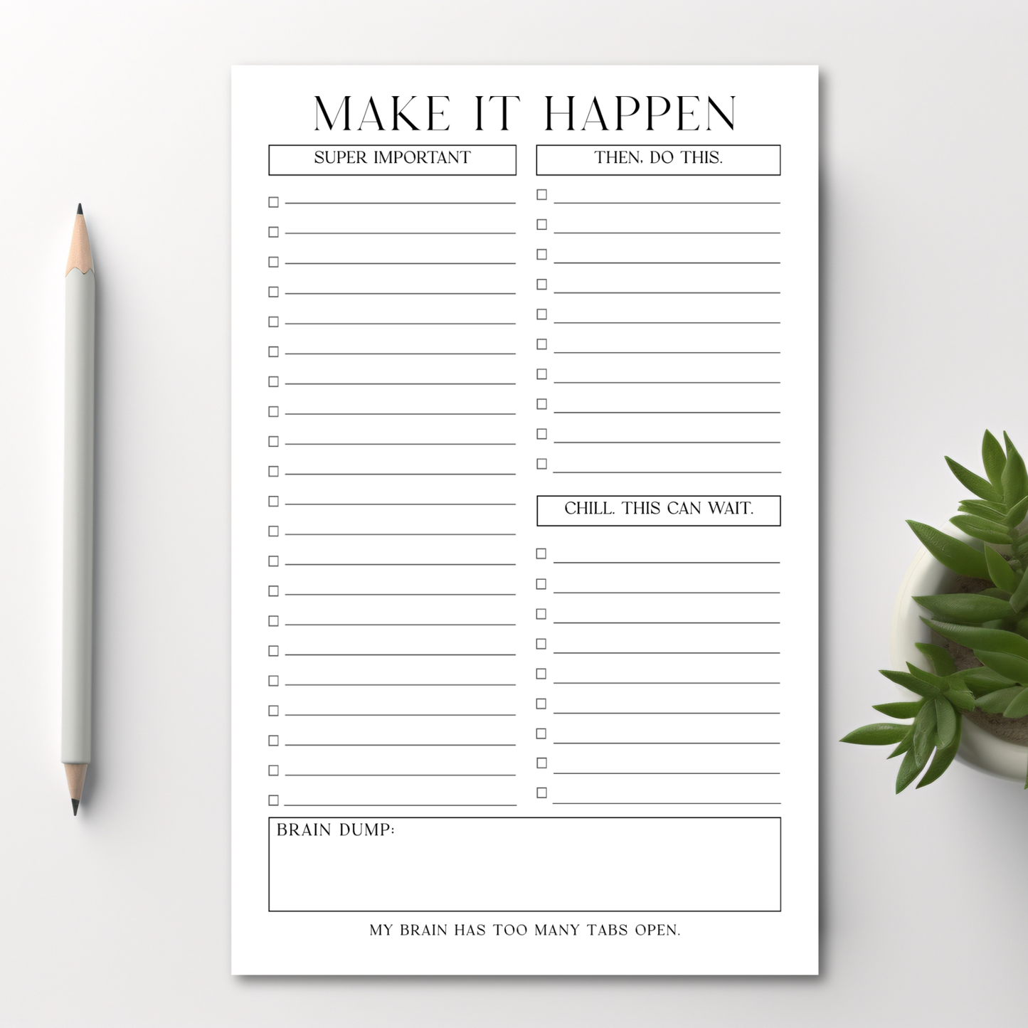 To Do Checklist: 50-Page Tear-Off Notepad