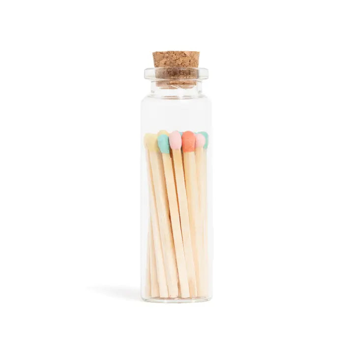 Colour Tip Matches in Small Corked Vial