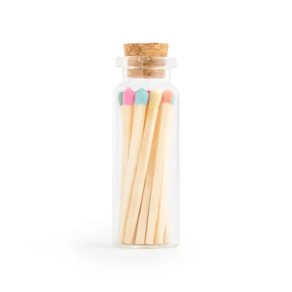Colour Tip Matches in Small Corked Vial