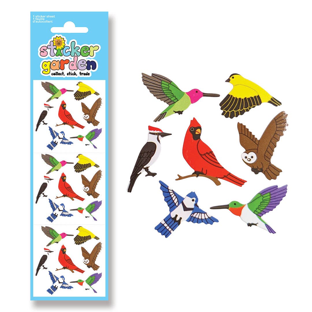 Planche d'autocollants « Oiseaux classiques »