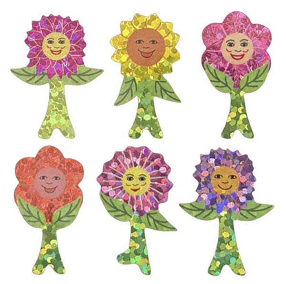 Autocollants Fleur Scintillante