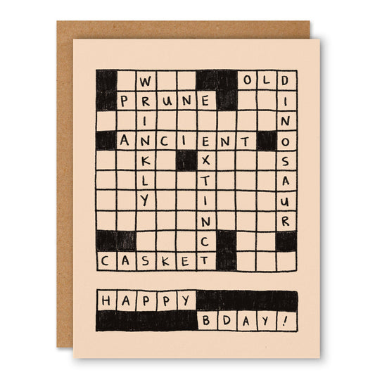Mots croisés Anniversaire - Carte de vœux