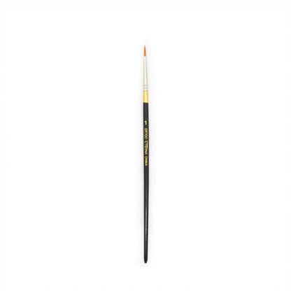 Detail - Golden Synthetic Hair Brush - Round