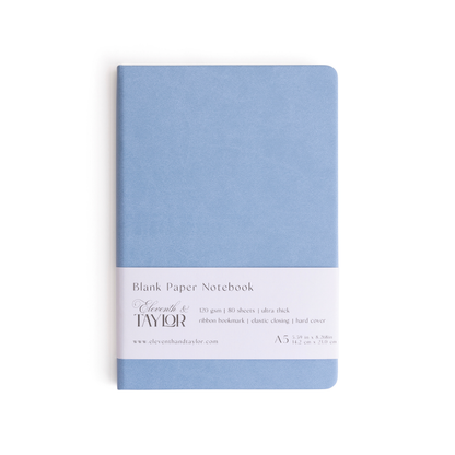 160 Page A5 Blank Journals: 120 GSM Thick Blank Card Stock